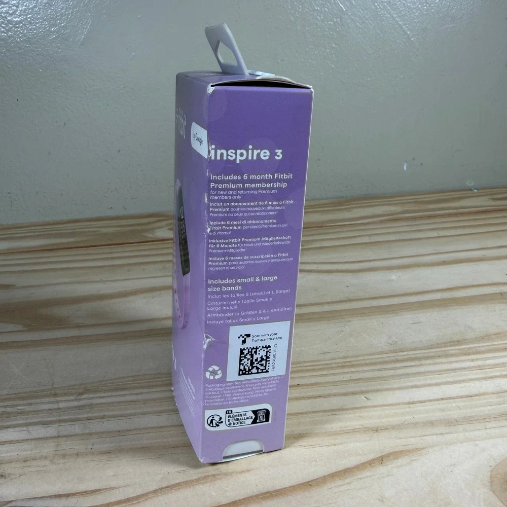 Fitbit Inspire 3 Health Fitness Tracker Lilac Bliss Purple One Size